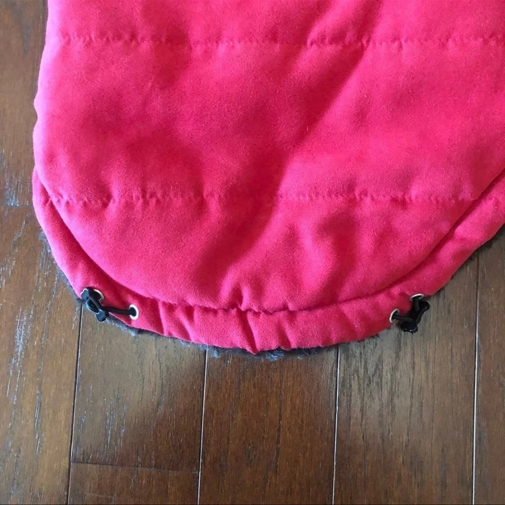 Red dog Faux Suede Coat Large - Picture 5 of 8
